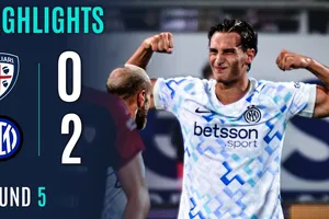 Cagliari vs Inter Milan 0-2: Bastoni bấm bóng, Lautaro Martinez đánh đầu cận thành đẹp mắt, Esposito đệm bóng ấn định 3 điểm xứng đáng