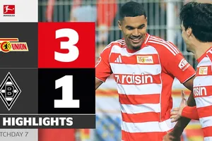 Union Berlin vs M'gladbach 3-1: Danilho Doekhi tỏa sáng cú đúp sau 26 phút, Haris Tabakovic rút ngắn cách biệt, Rani Khedira ấn định chiến thắng