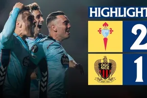 Celta Vigo vs Nice 2-1: Iago Aspas sút xa đẹp mắt, mở bàn phút thứ 2, Mohamed-Ali Cho gỡ hòa, Jonathan Clauss nhận thẻ đỏ, Peprah Oppong giành chiến thắng