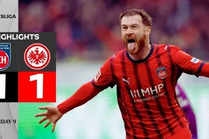 Heidenheim vs Frankfurt 1-1: Budu Zivzivadze thắp hy vọng giành 3 điểm nhưng Rasmus Kristensen gỡ hòa, Heidenheim xếp chót bảng xếp hạng Bundesliga