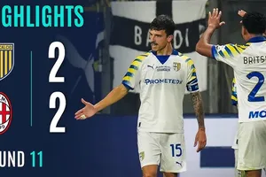 Parma vs AC Milan 2-2: Alexis Saelemaekers sớm mở tỷ số, Rafael Leao nhân đôi cách biệt nhờ penalty, Adrian Bernabe, Del Prato xuất sắc chia điểm Milan