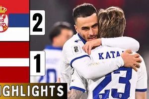 Serbia vs Latvia 2-1: Vladislavs Gutkovskis mở tỷ số, hiệp 2 quyết định, Aleksandar Katai gỡ hòa, Aleksandar Stankovic chốt hạ 3 điểm