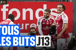 Willem Geubbels, Olivier Giroud, Aissa Mandi, Lohann Doucet, Marius Broholm, Lee Kang-in, Joao Neves, Bradley Barcola, Aubameyang,... góp mặt trong 29 bàn thắng vòng 13 Ligue 1 2025-26