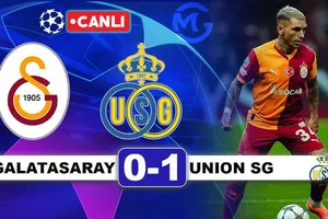 Galatasaray vs Royale Union 0-1: Adem Zorgane căng ngang ngoạn mục, Promise Akinpelu đệm bóng cận thành, Arda Unyay nhận thẻ đỏ