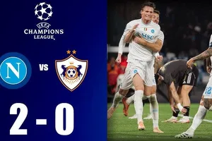 Napoli vs Qarabag 2-0: Hiệp 2 định đoạt, McTominay đánh đầu cận thành mở bàn, Jankovic bất ngờ phản lưới nhà, Napoli giành 3 điểm quý giá