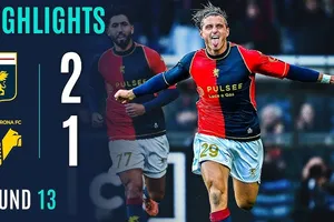 Genoa vs Verona 2-1: Rafik Belghali mở bàn nhưng Lorenzo Colombo chớp thời cơ gỡ hòa, Morten Thorsby đánh đầu cận thành giành gọn 3 điểm