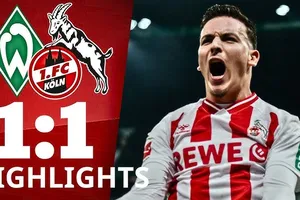 Werder Bremen vs Cologne 1-1: Jens Stage kiến tạo, Marco Friedl mở tỷ số, VAR từ chối bàn thắng của Keke Topp, El Mala gỡ hòa, Niklas Stark nhận thẻ đỏ