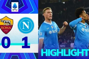 AS Roma vs Napoli 0-1: Hojlund kiến tạo, Neres túng cú sút ghi bàn duy nhất, giành gọn chiến thắng, dù bằng điểm nhưng Napoli vẫn xếp sau AC Milan trên BXH Serie A