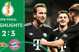 Union Berlin vs Bayern Munich 2-3: Leopold Querfeld ghi cú đúp penalty, Ilyas Ansah, Diogo Leite phản lưới nhà, Harry Kane ghi danh tứ kết DFB Cup