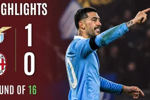 Lazio vs AC Milan 1-0: Hàng công Loftus Cheek, Leao tịt ngòi, Zaccagni đánh đầu ghi bàn duy nhất giành vé tứ kết Coppa Italia 