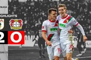 Augsburg vs Leverkusen 2-0: Phản công sắc bén, Dimitris Giannoulis mở bàn, Anton Kade đánh đầu chốt hạ 3 điểm bất ngờ trước Leverkusen