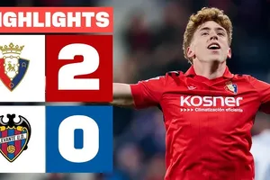 Osasuna vs Levante 2-0: Victor Munoz đánh đầu mở tỷ số, Ruben Garcia chốt hạ chiến thắng dễ dàng