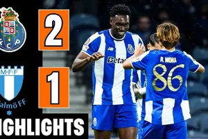 Porto vs Malmo 2-1: Samu Omorodion xuất thần ghi cú đúp, Francisco Moura bất ngờ phản lưới nhà ngay phút bù giờ