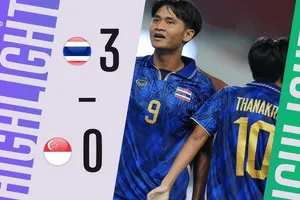 U22 Thái Lan vs U22 Singapore 3-0: Siraphop Wandee mở bàn, Burapha ghi cú đúp, chủ nhà vào bán kết nam SEA Games, Singapore bị loại 