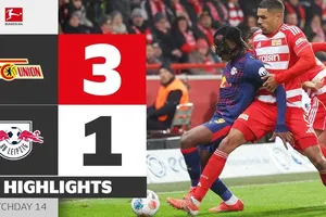 Union Berlin vs RB Leipzig 3-1: Bùng nổ hiệp 2, Oliver Burke mở bàn, Tidiam Gomis gỡ hòa, Ilyas Ansah, Tim Skarke chốt hạ chiến thắng