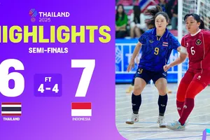 Futsal nữ Thái Lan vs Futsal nữ Indonesia 4-4 (pen 6-7): Rosita Ikeu ghi cú đúp, Rosdiana Fitri tỏa sáng, hạ Thái Lan, giành vé gặp Việt Nam ở chung kết SEA Games 
