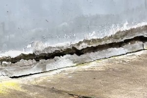 A subsidence site at the An Lac Ward Cultural and Sports Center