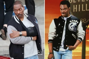 Eddie Murphy trong Beverly Hills Cop phần 4 (bên trái) và phần 1