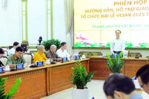 Tổ công tác liên ngành Đại lễ Vesak 2025 tổ chức phiên họp thứ nhất về hướng dẫn, hỗ trợ Giáo hội Phật giáo Việt Nam (GHPGVN) tổ chức Đại lễ Vesak 2025 tại TPHCM. Ảnh: QUANG TRÒN