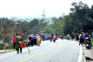 Khu vực hiện trường vụ tai nạn giao thông 