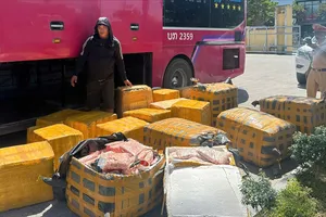 Phát hiện xe khách chở gần một tấn sụn chân gà hôi thối không rõ nguồn gốc 
