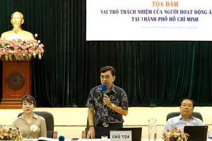Chủ tịch Hội Âm nhạc TPHCM, Thạc sĩ - nhạc sĩ Nguyễn Quang Vinh mong muốn những người đang hoạt động âm nhạc cần quan tâm và lan tỏa mạnh mẽ hơn những thông điệp tốt đẹp đến với cộng đồng. Ảnh: THÚY BÌNH 