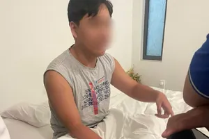 Hiện trường giải cứu N.V.M.T. Ảnh: CACC