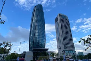 Buổi diễn tập diễn ra tại tòa nhà Trung tâm hành chính TP Đà Nẵng