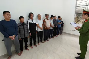 Các đối tượng tại cơ quan điều tra. Ảnh: CACC