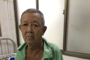 馮德志正在阮知方醫院接受治療。