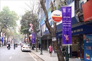 河內裝扮一新迎接東運會。