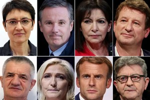 法國2022總統大選第一輪的12位候選人。