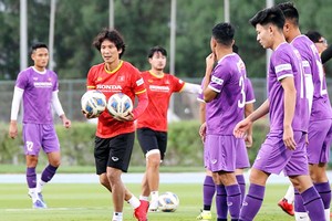 越南U23球員訓練。