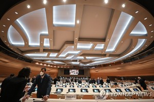 3月的日內瓦裁軍談判會議現場。韓聯社/歐新社