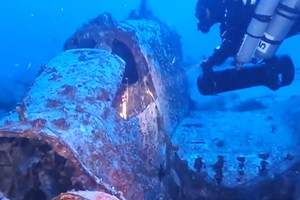 潛水員調查機體特徵。