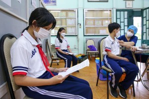 第五郡給五至十二歲兒童接種新冠疫苗。