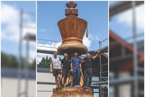 象棋俱樂部製成最大棋子