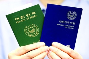 韓國護照。