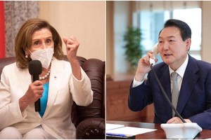 佩洛西與尹錫悅。圖源：互聯網