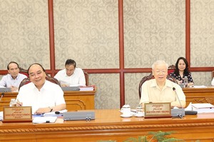 黨中央總書記阮富仲會上致辭。