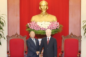阮富仲總書記接見柬埔寨國會主席