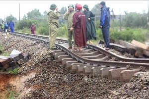 乂安加緊克服北南鐵路塌陷事故