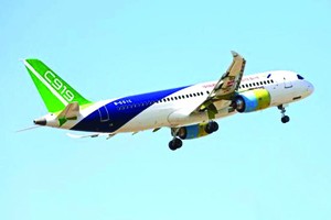 C919大型客機。（圖：互聯網）