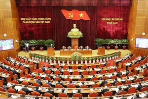 黨中央執委會在會場工作全景。（圖：越通社）