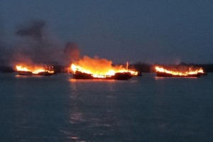 會安大門碼頭發生火警