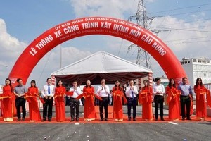 蓬橋第二支橋通車儀式。（圖：黃雄）