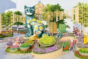 22023癸卯年阮惠春花街配景图。