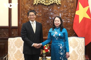 国家代主席接见日本大使递呈《国书》