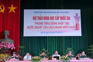 Hội thảo khoa học cấp quốc gia “Phong trào Đồng khởi 1960 - Bước ngoặt của cách mạng miền Nam”. Ảnh: HÀM LUÔNG