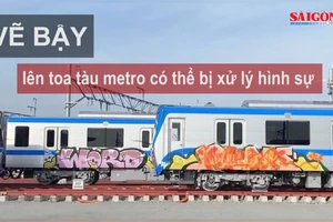 Vẽ bậy lên toa tàu metro có thể bị xử lý hình sự